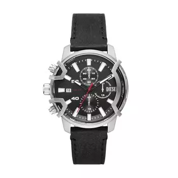 Часы Diesel All Gender 42 мм с ручкой из нержавеющей стали, кварцевые, с ручкой, серебристо-черные, мини,