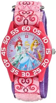 Часы Disney Princess Pink Plastic Time Teacher Watch One Size Pink Girls розовый