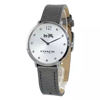 Часы Easton Dark Gray Leather 35 мм, серый корпус, серебристый циферблат 14502686 [Coach] женские [Товар]