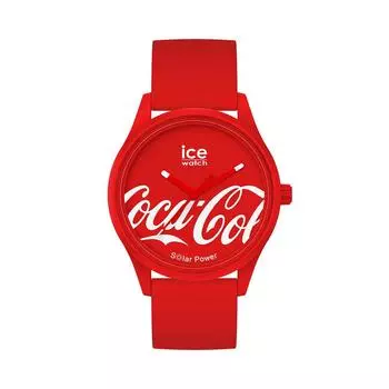 Часы Ice Watch Iconic Red Medium 018514 Часы-часы унисекс Ice solar Solar Cell Solar Coca-Cola & [COCA-COLA & ICE-WATCH] мужские