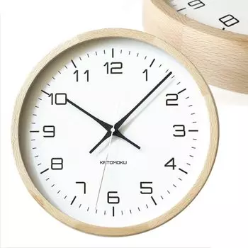 Часы KATOMOKU muku 11, натуральные настенные часы с непрерывной секундной стрелкой, km-94NA 306 мм (радиочасы)