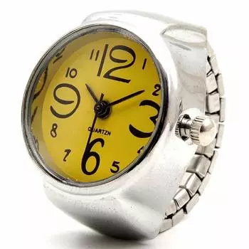 Часы-кольцо GoodsLand Finger Watch Dial Simple Round Free Size [6color] GD-RINGWT-YE