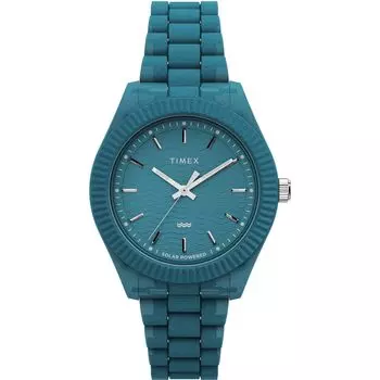 Часы Legacy Ocean Solar Light Blue Dial Переработанный пластик Минеральное стекло Кварцевые часы Бренд TW2W56400 Светло-голубой [TIMEX] Женские [Товар]