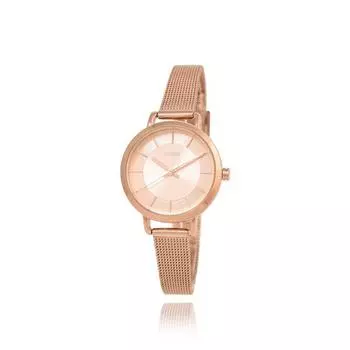 Часы LLOYD Simple Bar Case из розового золота с сеткой LL2G20506IGG
