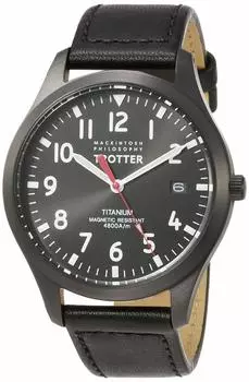 Часы Mackintosh Philosophy TROTTER Series Titanium Model Black Dial Black Calf Band FCZK985 Black [Seiko Watch] Мужские