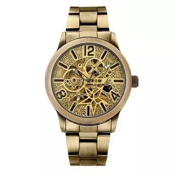 Часы Master Of Steel Physics Formula Steampunk Vintage Metal Element Watch gold золотой