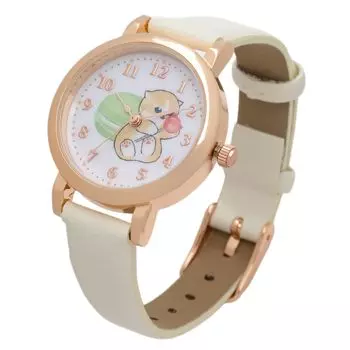 Часы Mofusand Analog Leather Strap Pastel Color Komaru Macaron Watch G White [Fieldwork] Женские MSD005-1 белый