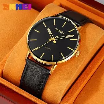 Часы Moment Beauty Leather Men s Watch Simple Waterproof Decorative Watch Men s Business Quartz Watch