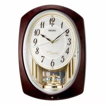 Часы настенные Seiko часы мелодия часы радиоволны аналоговые темно-коричневый мрамор 366 x 254 x 84 мм AM265B