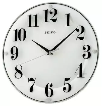 Часы настенные Seiko Clock аналоговые белые KX608W