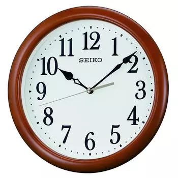 Часы настенные Seiko Clock аналоговые деревянные рамки коричневого дерева KX620B коричневый