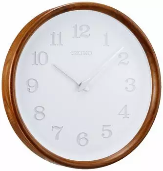 Часы настенные Seiko Clock Natural Radio Analog Natural Colored Wood Диаметр 280 x 59 мм KX239B