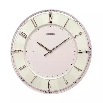 Часы настенные Seiko Clock Pink Pearl Gloss Диаметр x KX504P 35,1 3,0 см