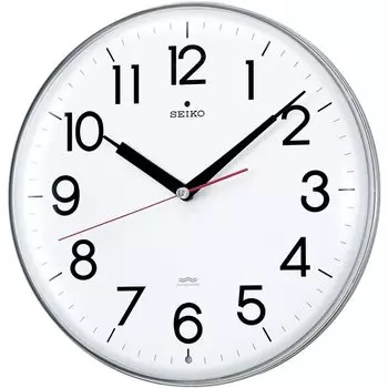 Часы настенные Seiko Clock радио аналоговые белые KX301H белый