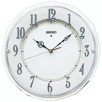Часы настенные Seiko Clock Radio Wave белые 340 x 340 x 45 мм KX269W