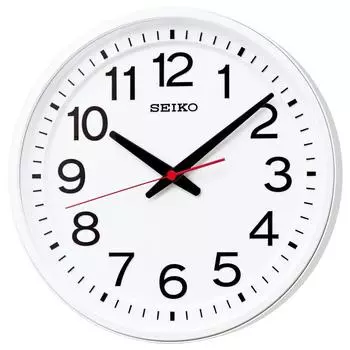 Часы настенные Seiko офисного типа, легко читаемые, спутниковые, радиоволновые, аналоговые, белые GP219W