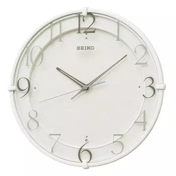 Часы настенные Seiko радио аналоговые белые KX215W