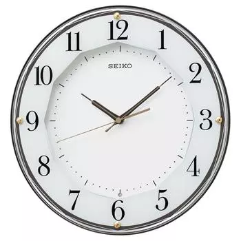 Часы настенные Seiko радиочасы аналоговые коричневые металлические KX213B SEIKO
