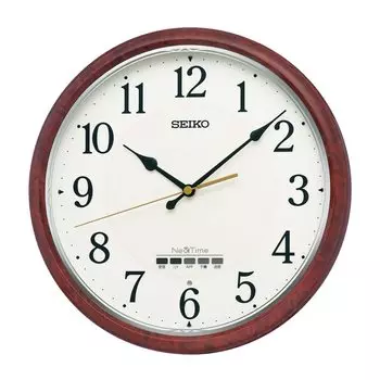 Часы настенные Seiko радиочасы Seiko Nextime коричневые деревянные зерна диаметр 310 x 51 мм ZS256B