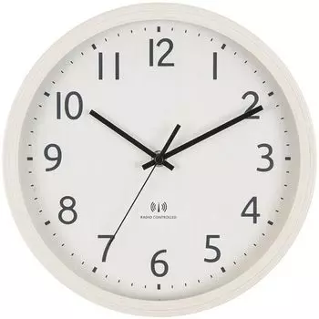 Часы Nitori Radio Silent Second Hand Hanging Watch SW 002FR Диаметр 26 см Белый цвет NITORI 8172766 Двойного назначения