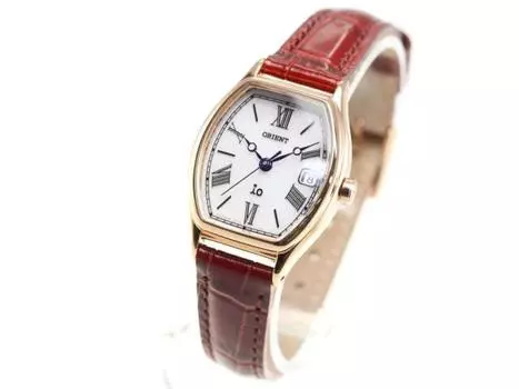 Часы ORIENT Watch io LIGHTCHARGE RN-WG0014S Solar, женский коричневый кожаный ремешок, НОВИНКА