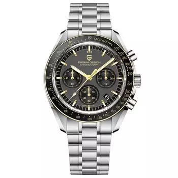 Часы PAGANI DESIGN Сделано в Японии SEIKO кварцевый механизм Speedmaster Chronograph с корпусом Водонепроницаемые деловые наручные часы из нержавеющей стали и кожи