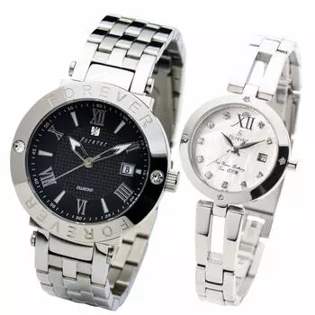 Часы Pair Watch Forever [Купить часы K&Yu Limited Pair Watch] Водонепроницаемость 10 АТМ, оснащенные 10-летним механизмом FOREVER Pair Watch FG1203-5.FL1211-3