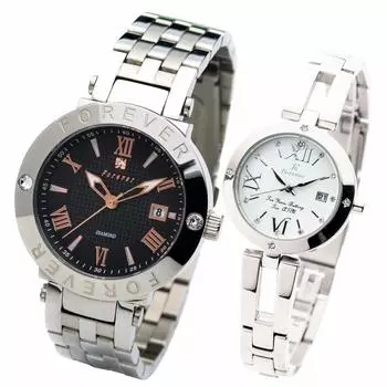 Часы Pair Watch Forever [Купить часы K&Yu Limited Pair Watch] Водонепроницаемость 10 АТМ, батарея на 10 лет, часы Move FOREVER Pair Watch FG1203-5PG.FL1211-1R