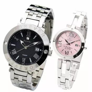 Часы Pair Watch Forever [Купить часы K&Yu Limited Pair Watch] Водонепроницаемость 10 АТМ, батарея на 10 лет, часы Move FOREVER Pair Watch FG1203-5.FL1211-2R