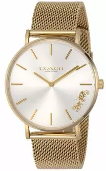 Часы PERRY Silver Dial Stainless Steel Quartz 36MM 14503125 Gold [Coach] Женские [Товар] золотой