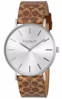 Часы PERRY Silver Dial Stainless Steel Quartz 36MM 14503122 Brown [Coach] Женские [Товар]