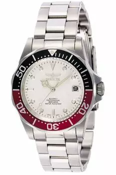 Часы Pro Diver Automatic, корпус 40 мм, серебристый ремешок из нержавеющей стали, белый циферблат, 9404, регулярный импортный продукт [Invicta] для мужчин [Товар]