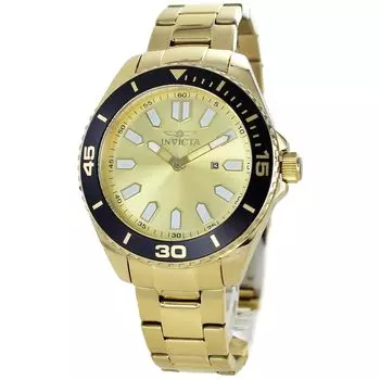 Часы Pro Diver Diver Watch Big Case 50m Waterproof Gold Stainless Steel Invicta [Invicta] Men s IN-46884 [Товар]