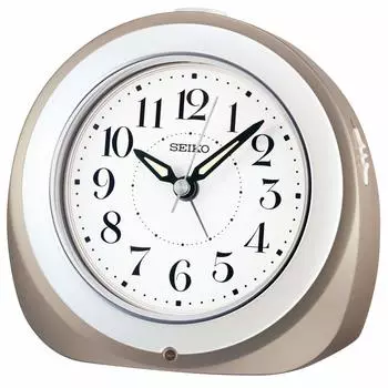 Часы-радиобудильник Seiko, серый металлик, 128 x 135 x 82 мм, KR336N