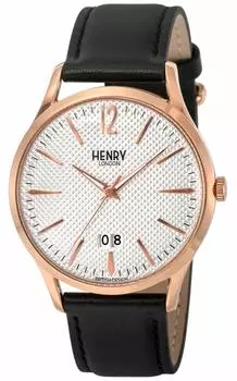 Часы RICHMOND Silver Dial Stainless Steel Windshield Quartz 41MM London Watch HL41JS0038 Black [Henry London] Мужские [Товар]