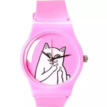 Часы RIPNDIP Кот Лорд Нермал Часы Розовые (Rip n Dip) (розовый)