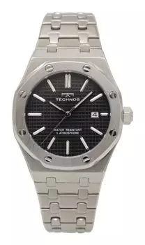 Часы с датой T9C07SB Silver [Technos] Мужские чёрный