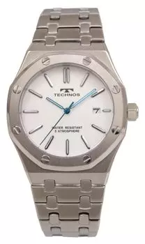 Часы с датой T9C07SW Silver [Technos] Мужские белый