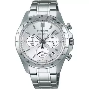 [Часы Seiko] Часы Seiko Selection Quartz Chronograph (3 горизонтальных глаза) SBTR009 Мужской серебряный