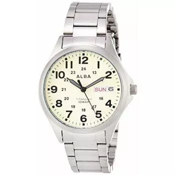 Часы SEIKO ALBA Кварцевые Титановые Спортивные Водонепроницаемые 10 АТМ AQPJ401 Мужские НОВЫЕ