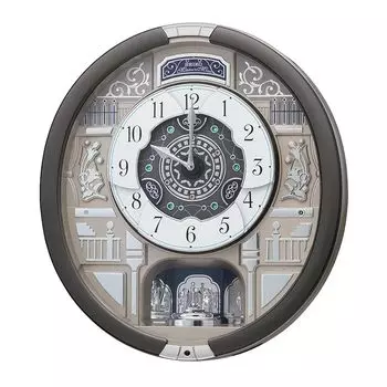 Часы Seiko Часы) настенные часы кварцевые часы Karakuri аналоговые часы с тройным выбором мелодии серые 44340597 мм RE603N