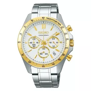 [Часы Seiko] Часы Seiko Selection Quartz Chronograph (3 горизонтальных глаза) SBTR024 Мужской серебряный