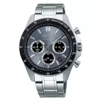 [Часы Seiko] Часы Seiko Selection Quartz Chronograph (3 горизонтальных глаза) SBTR027 Мужской серебряный