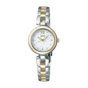 [Часы Seiko] Часы Seiko Selection Women s Solar SWFA198 Женские Серебряные + Желтое Золото