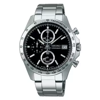 [Часы Seiko] Наручные часы Seiko Selection Quartz Chronograph (Вертикальные три глаза) SBTR005 Мужской серебряный