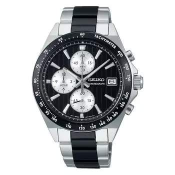 [Часы Seiko] Наручные часы Seiko Selection S Series Мужские кварцевые хронографы на батарейках (Третья вертикаль) SBTR043 Серебристый + Черный
