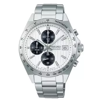 [Часы Seiko] Наручные часы Seiko Selection S Series Мужские кварцевые хронографы на батарейках (Вертикальные три глаза) SBTR039 Серебро