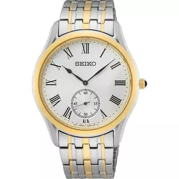 Часы Seiko SEIKO кварцевые зарубежная модель серебряно-золотая комбинация SRK048P1 мужские [предмет]