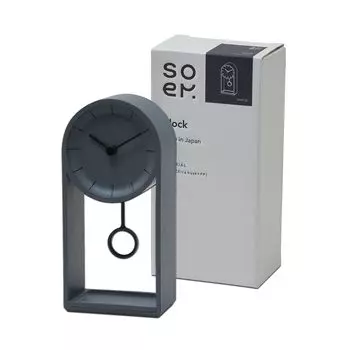 Часы soem CGY Настольные аналоговые часы маленькие без секундной стрелки Бесшумный подарок [Настольные часы] [Сделано в Японии] (Древесный уголь)