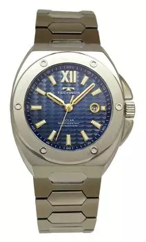 Часы Solar Date T9C04SN Silver [Technos] Мужские синий